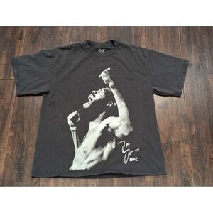 UFC Jon Jones Shirt Mens Medium Black Graphic Tee T-Shirt MMA Champion Fighter